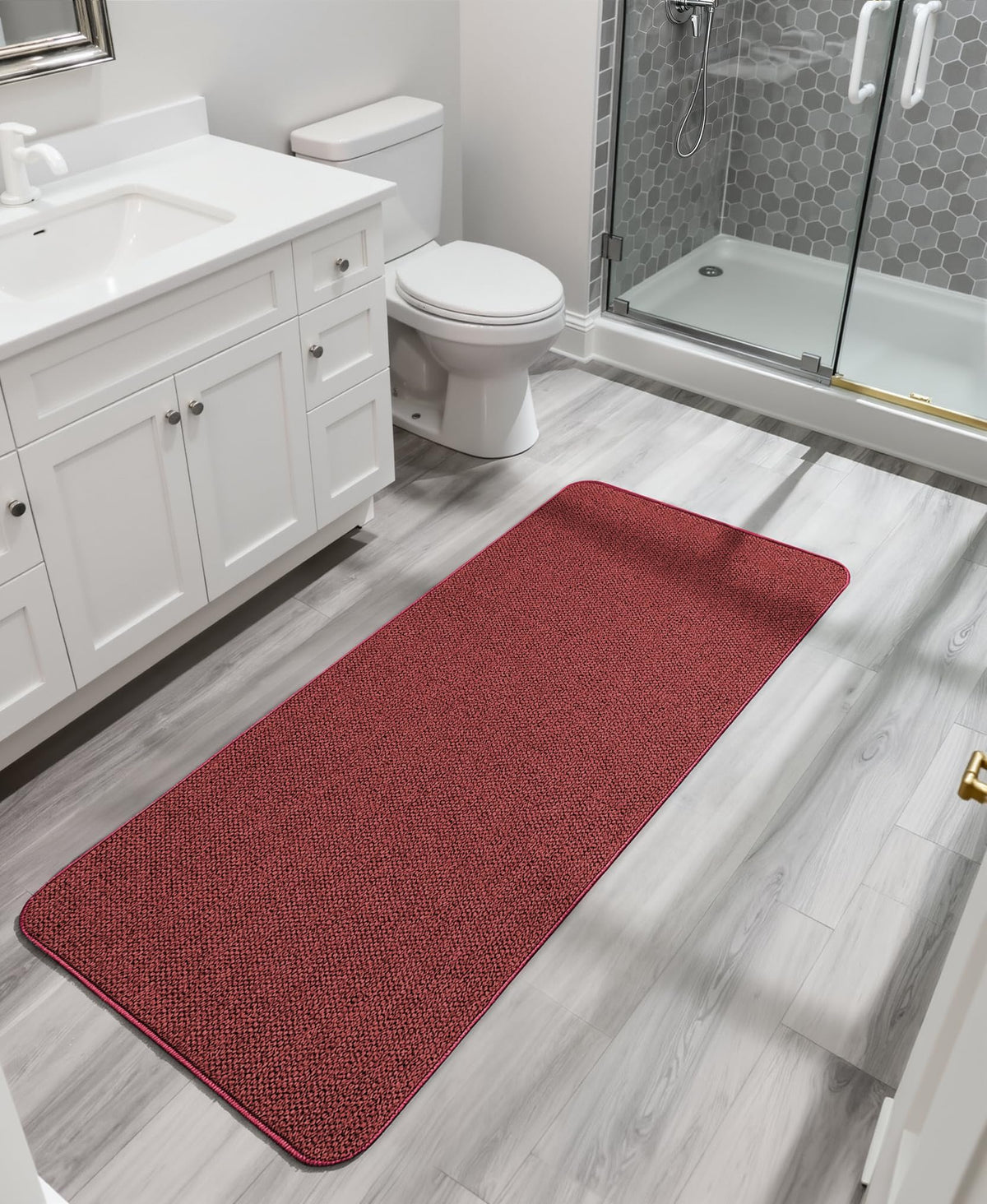Bath Mat Ultra Thin Bathroom Runner Rugs (15 Sq Ft)