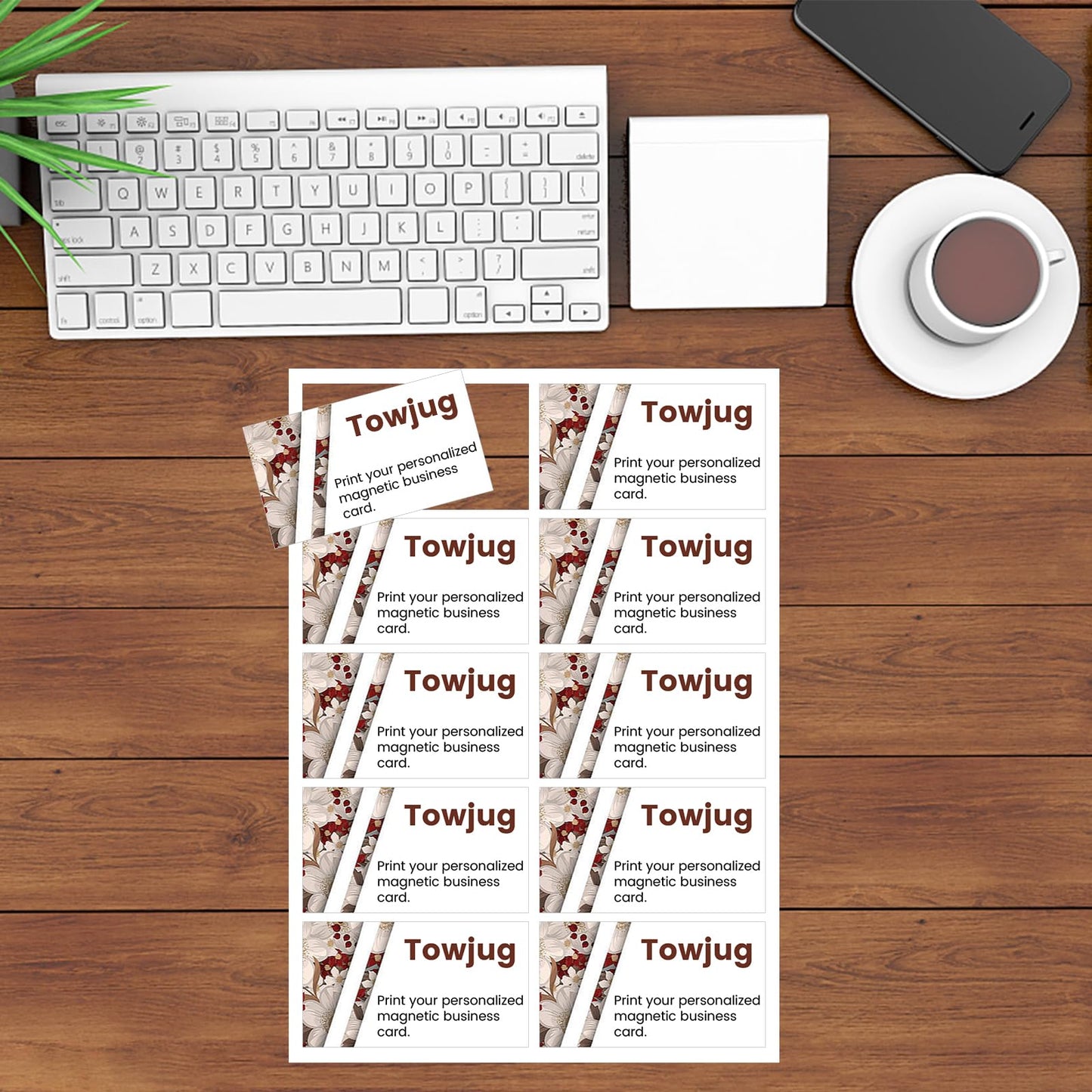 Towjug Printable Magnetic Sheets 8.5x11 Inches for Inkjet Printers, 25 Sheets Glossy Print Paper Non-Adhesive Backing, 12mil ThicknessDIY Flexible Magnet Photos