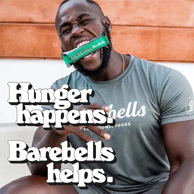 Barebells Protein Bars Hazelnut & Nougat - 12 Count, 1.9oz Bars - Protein Snacks with 20g of High Protein - Chocolate Protein Bar with 1g of Total Sugars - On The Go Protein Snack & Breakfast Bars