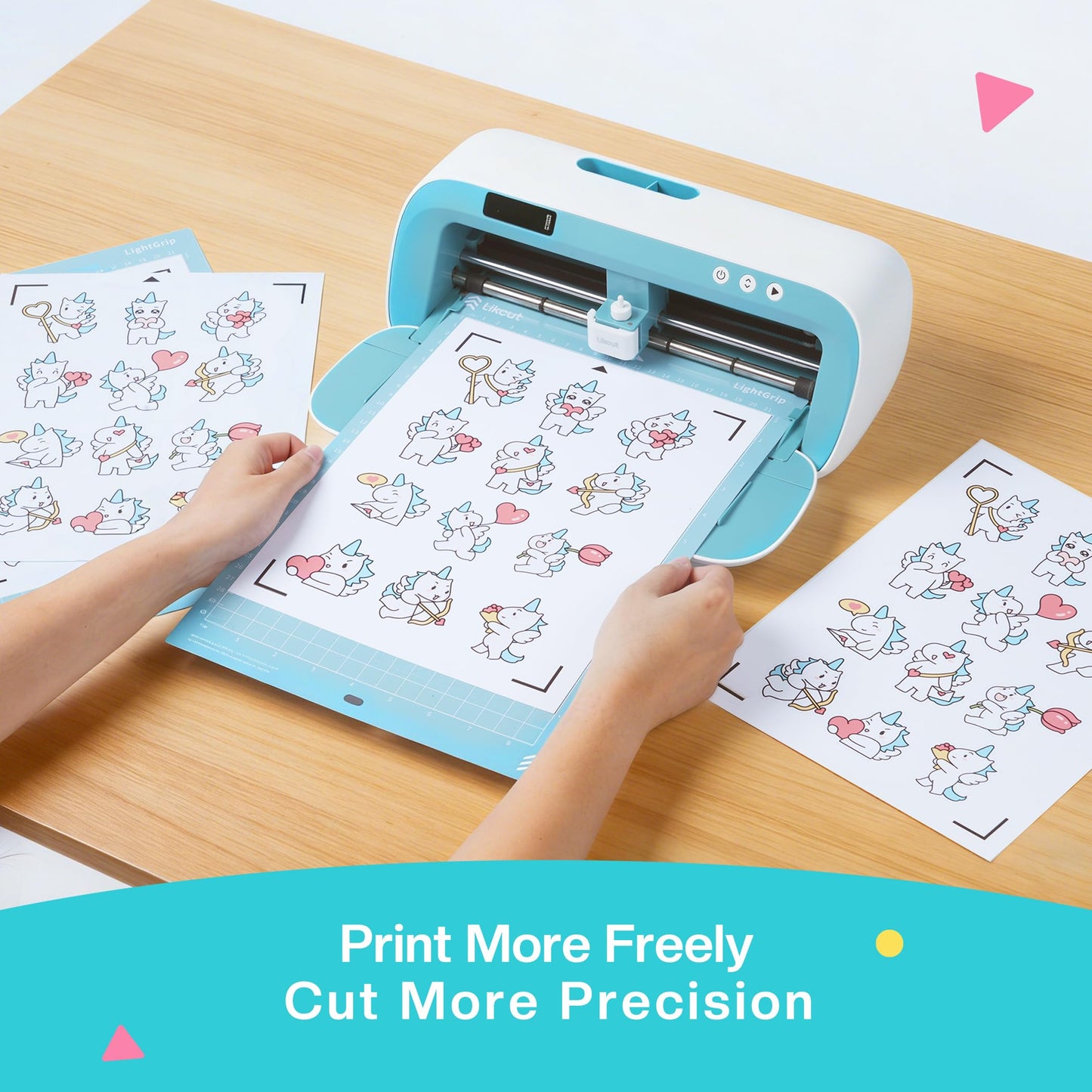Likcut Printable Vinyl Sticker Paper for Inkjet Printer - 8.5"x11" Matte White Waterproof Sticker Paper for Crafts, Custom Stickers, DIY Cards and Small Business Projects, 20 Sheets