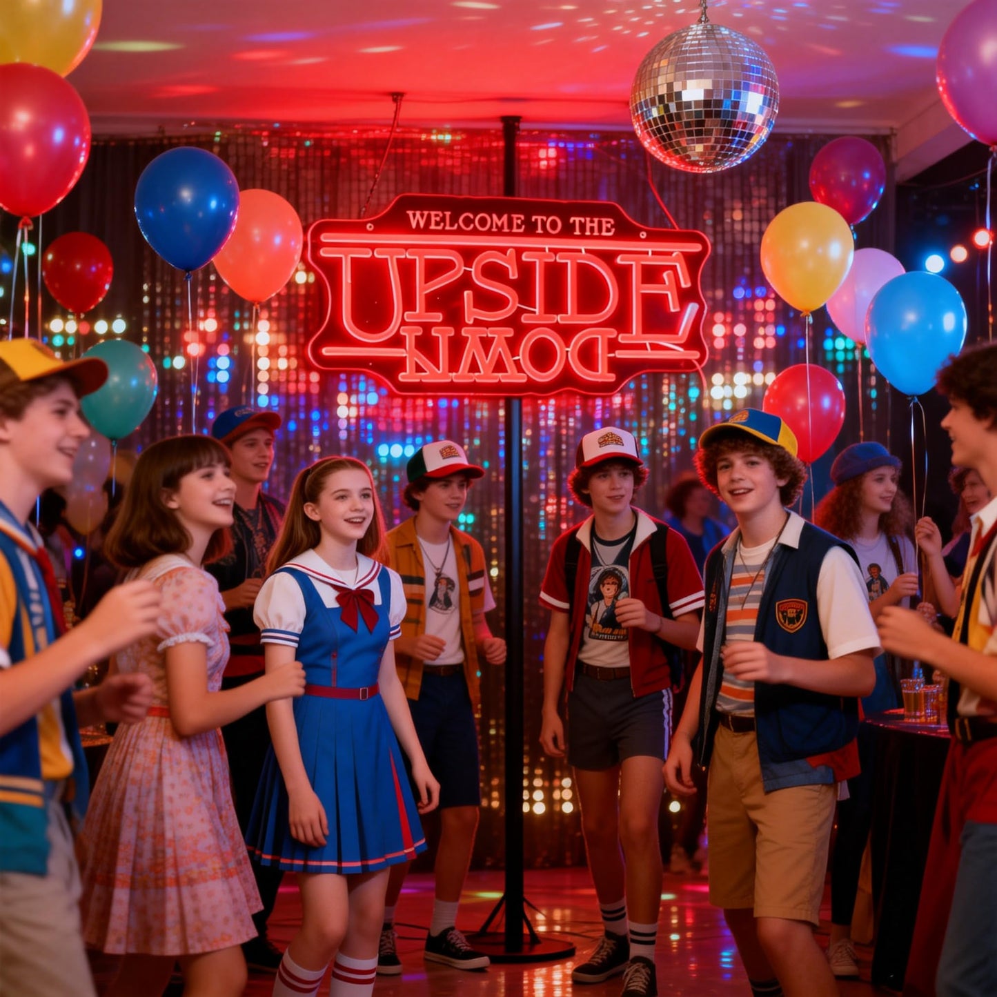 Jesalah Welcome To The Upside Down Neon SignLED Sign – "World Upside Down" Retro Sci-Fi Wall Light with Chain & Mounting Kit, 16.5"x12.5", USB Powered for Bedroom, Game Room & Bar Decor