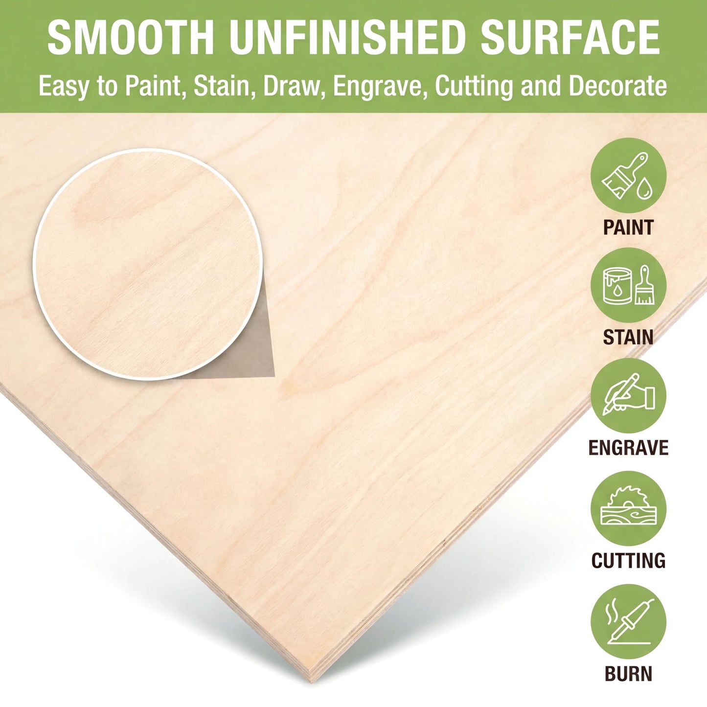 Baccraniate Basswood Sheets for Crafts,18 Pack 12"x18"x1/8" Unfinished Wood Sheets Smooth 3mm Basswood for Laser Cutting,Engraving,Wood Burning,Painting,Model Making,DIY Projects
