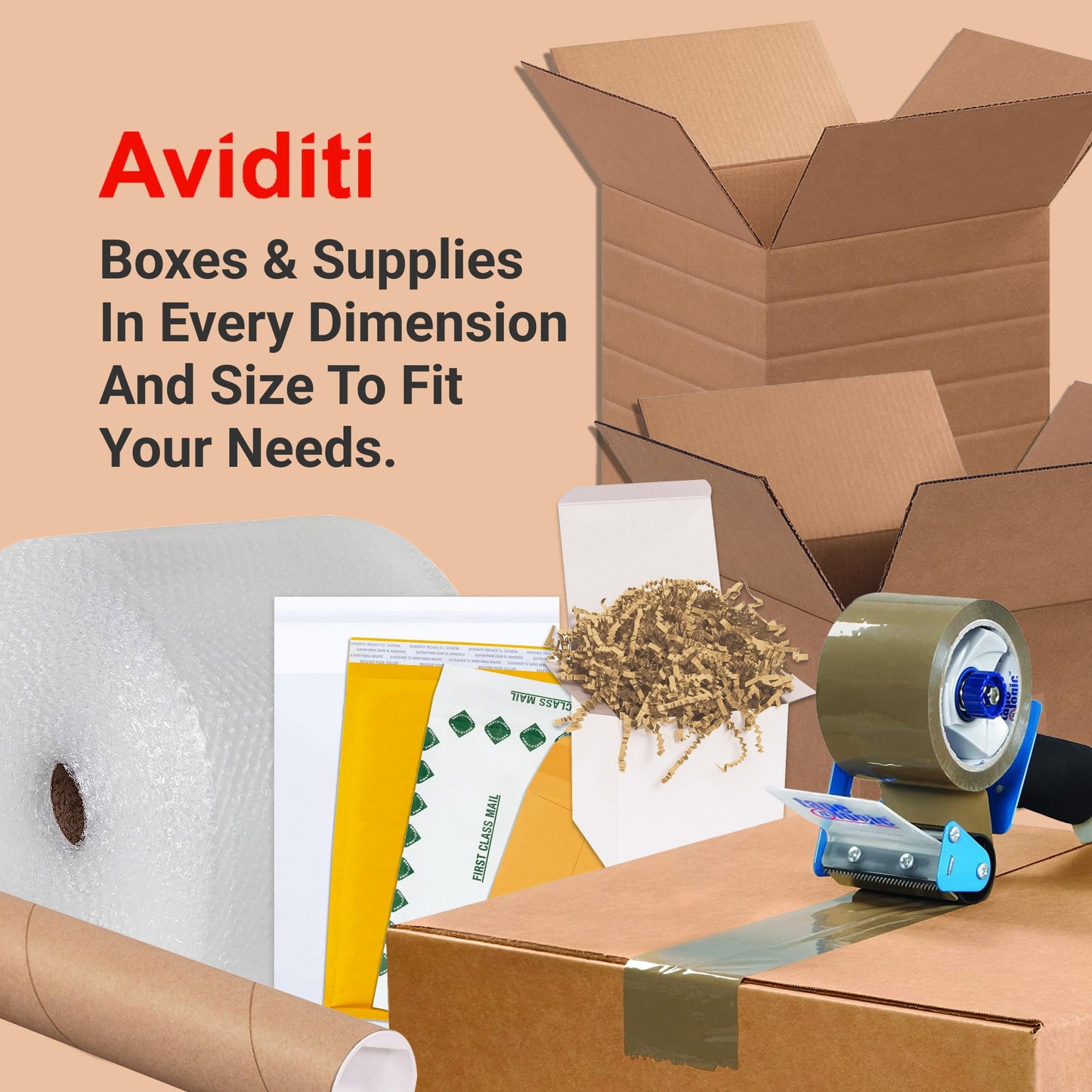 AVIDITI White Shipping Boxes 12"L x 9"W x 4"H (25 Pack) Small Medium Mailing Box for Small Business Packaging, Mailers, Gifts & Storage
