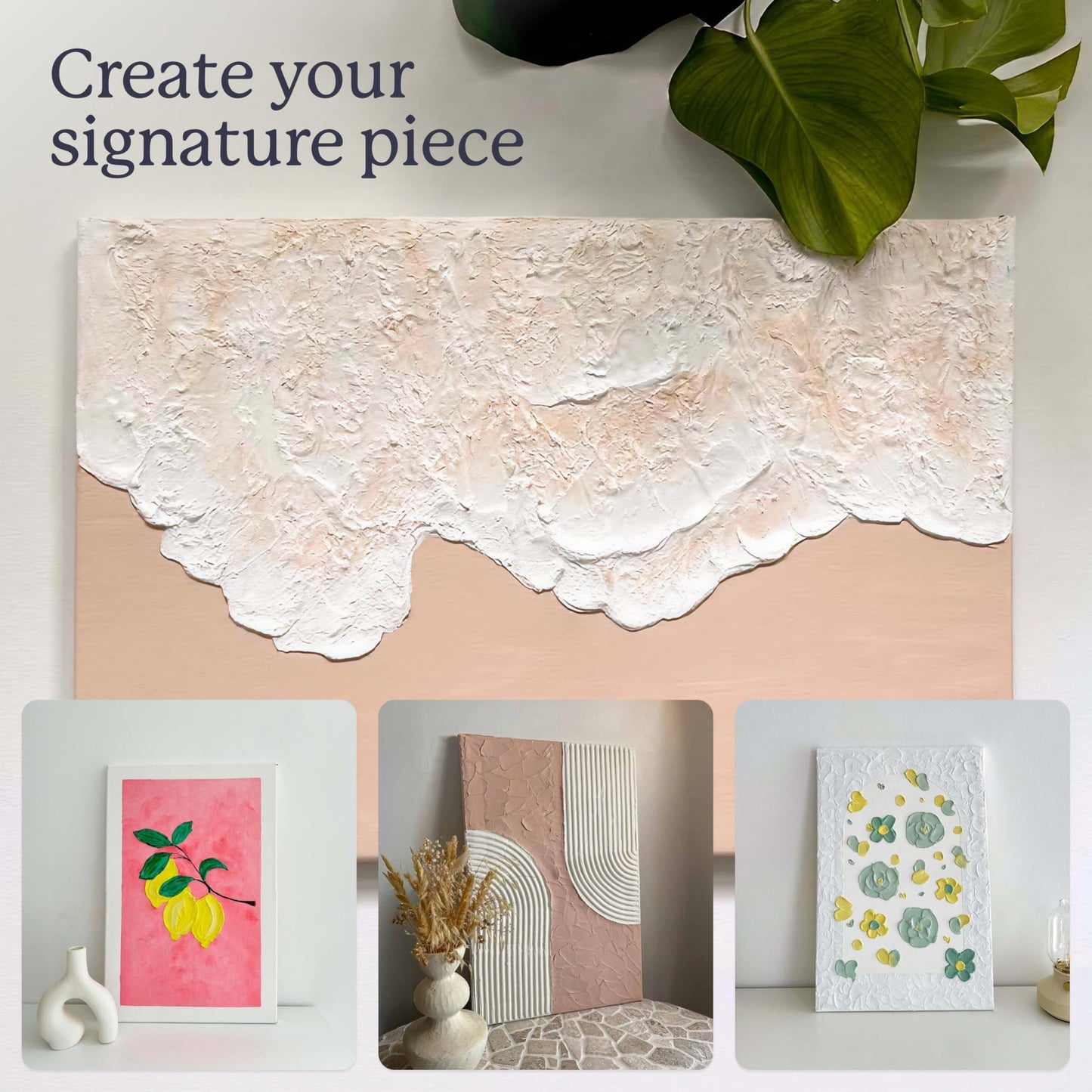 Sculpd Textured Canvas Kit - Complete Art Set with Texture Paste, Canvas, Palette Knife, Wall Hooks, Crafting Tools, Videos & Beginner Guide - DIY Arts & Crafts Gift for Adults, Teens, Men & Women