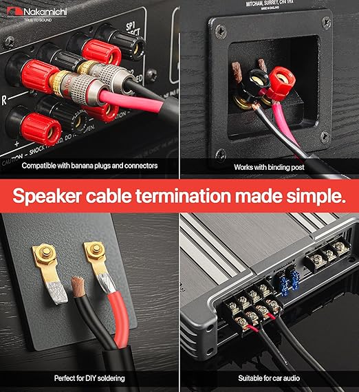 Nakamichi 12/2 (250-Foot) in-Wall & Direct Burial (UL CL2 CL3 Rated) Oxygen-Free Copper (OFC) 2-Conductor Speaker Cable Wire, Outdoor In-Ground, in-Ceiling, Riser, Black (12AWG / 250ft / 76.21m)