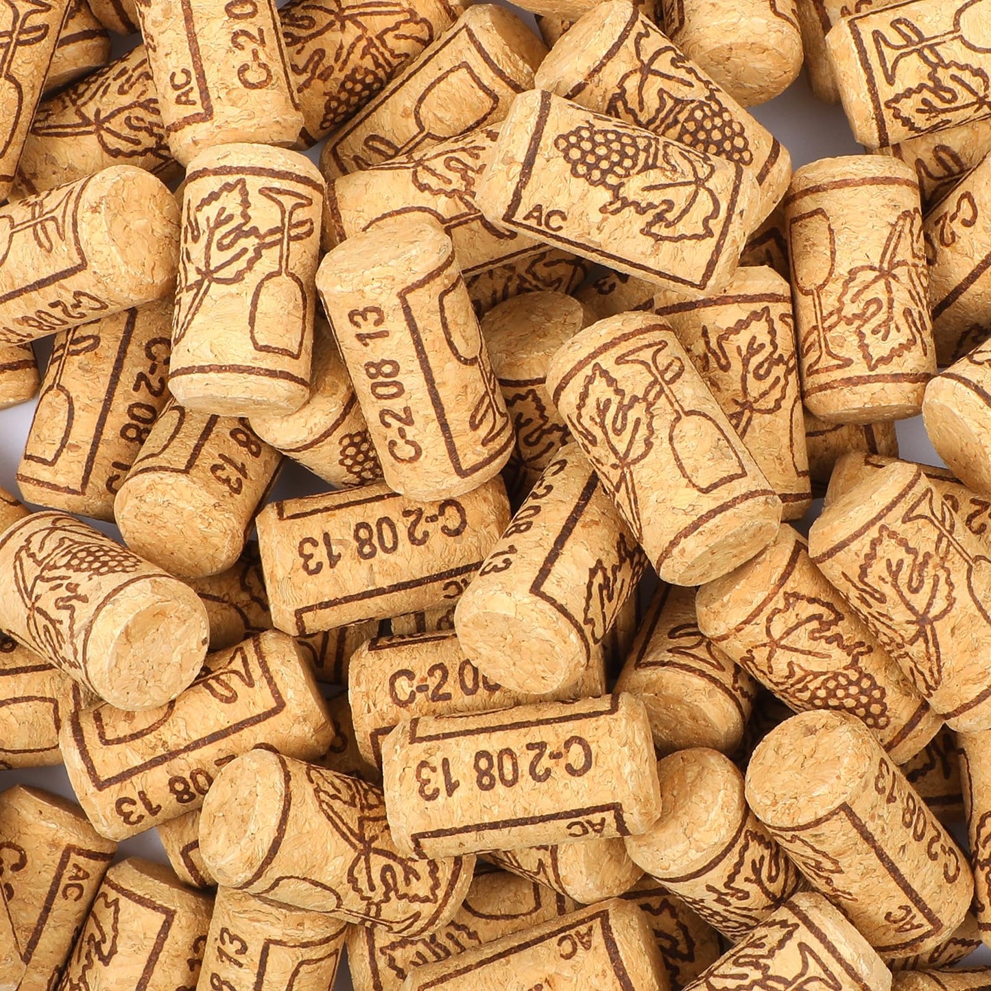 200 Pcs Straight Wine Corks, #8 Natural Corks For Crafts, 7/8" x 1 3/4" Soft Wood Cork Stoppers, Wine Bottle Stoppers Leakproof Bottle Cork For Making Art Projects