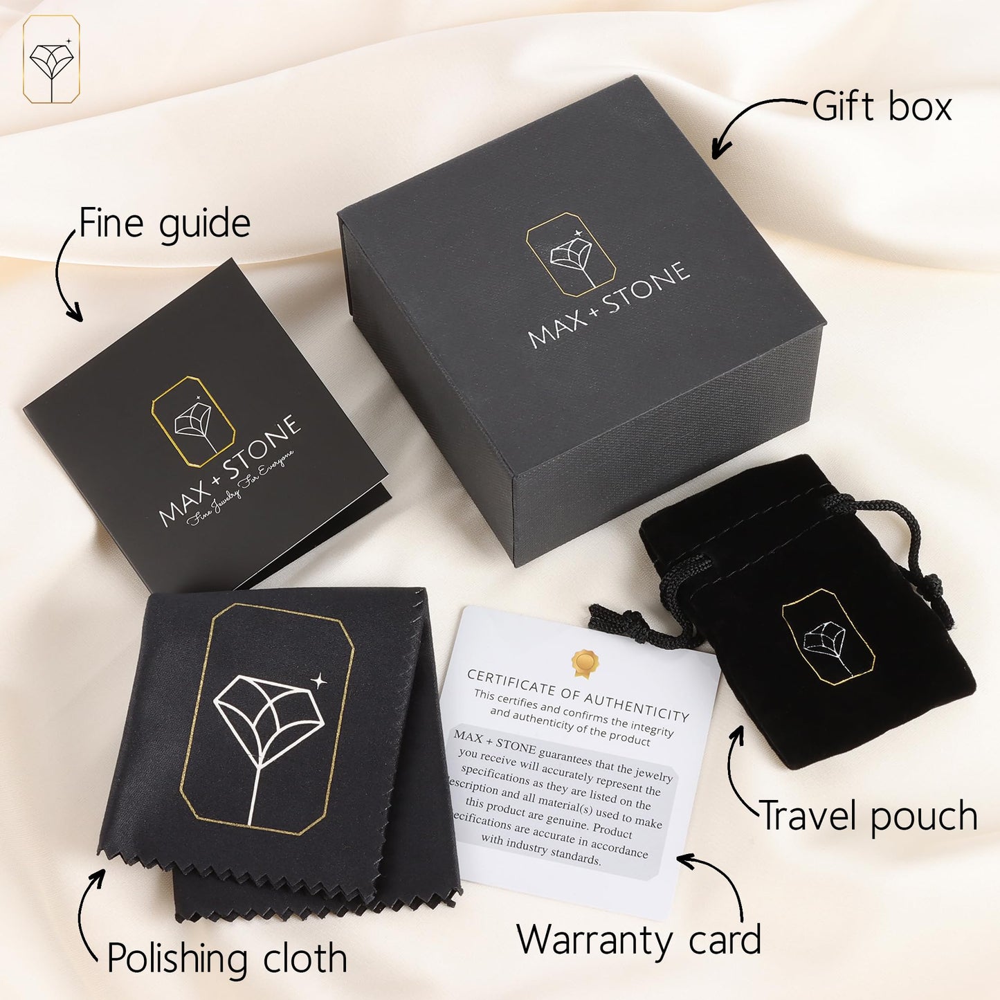 MAX + STONE Gold Leverback Cubic Zirconia Dangle Drop Earrings for Women | 2 CT.TW 14k Real White Gold