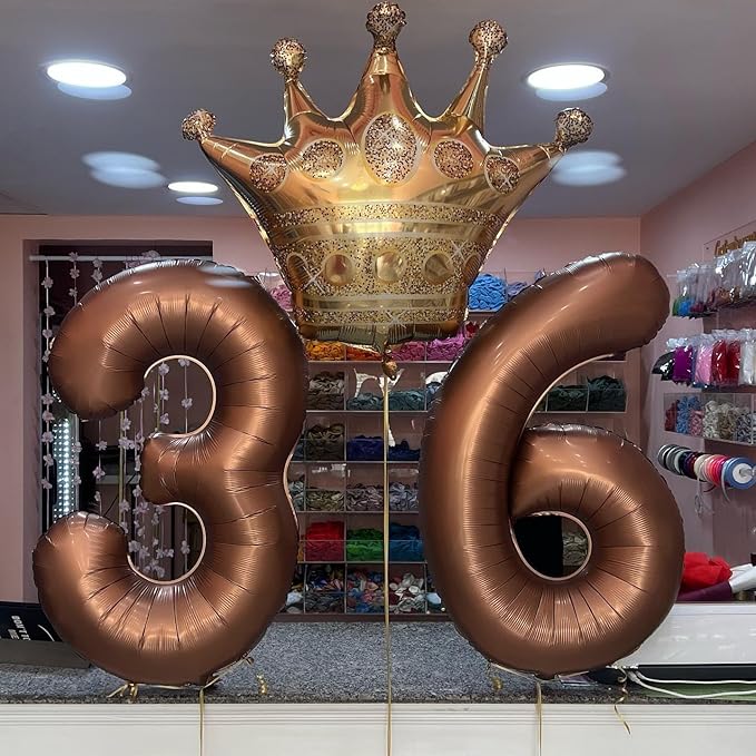 Dark Brown Number 60 Balloon 40 inch, 60 Number Balloons, 60th Dark Brown Birthday Decorations, 60 Year Old Women Men Party Supplies
