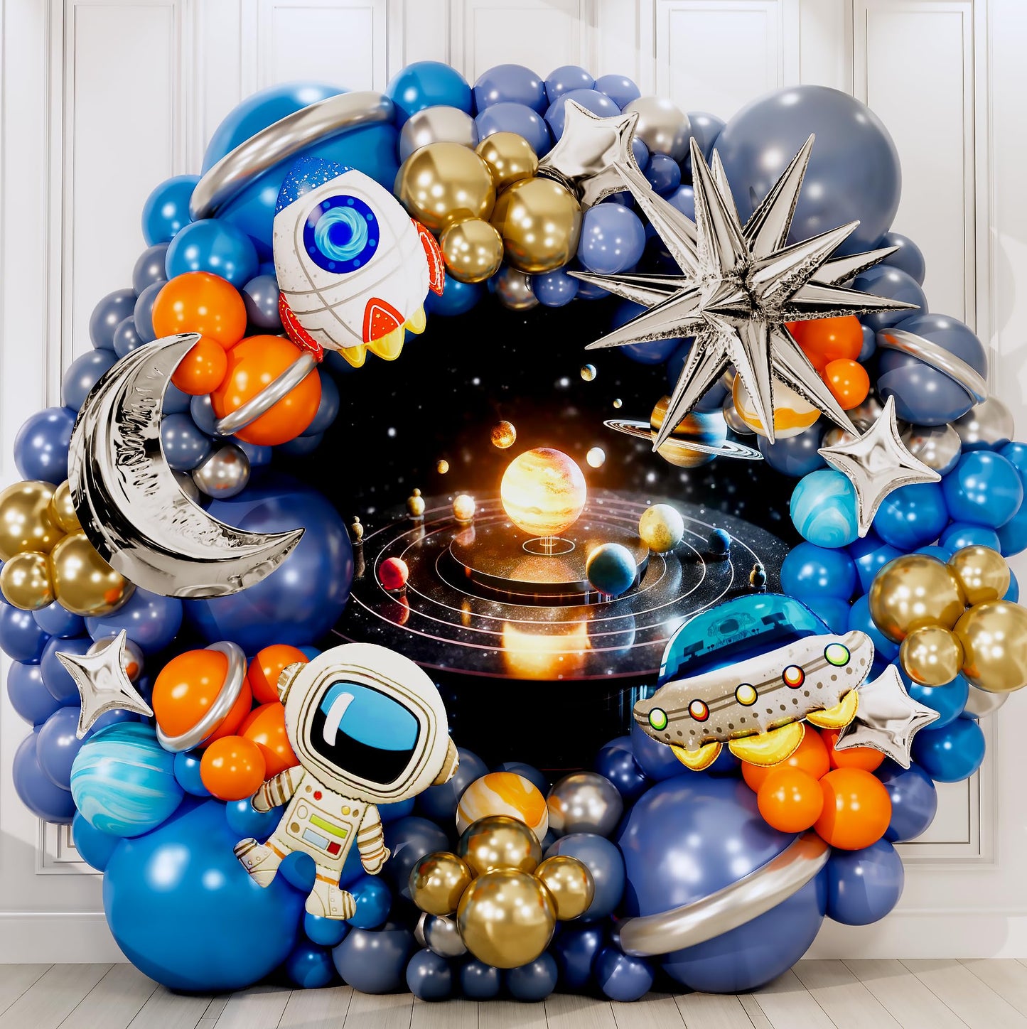 ALL-IN-1 Space Balloon Arch Kit with BONUS Specialty Foil Balloons for Outer Space Party Decorations - Galaxy Balloons for Galaxy Party Decorations, Astrobot, Astronaut Birthday Decorations