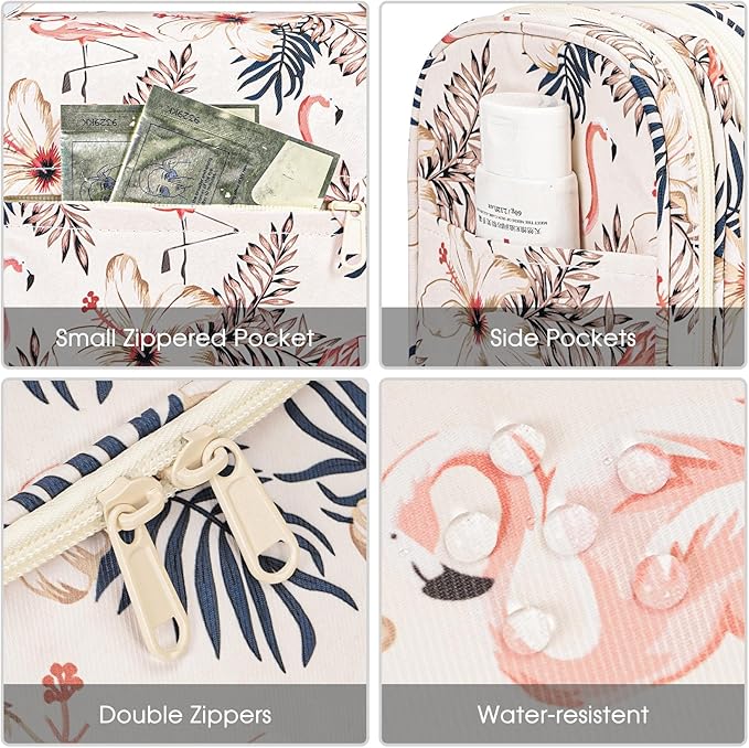 Narwey Hanging Toiletry Bag for Women Travel Makeup Bag Organizer Toiletries Bag for Cosmetics Essentials Accessories