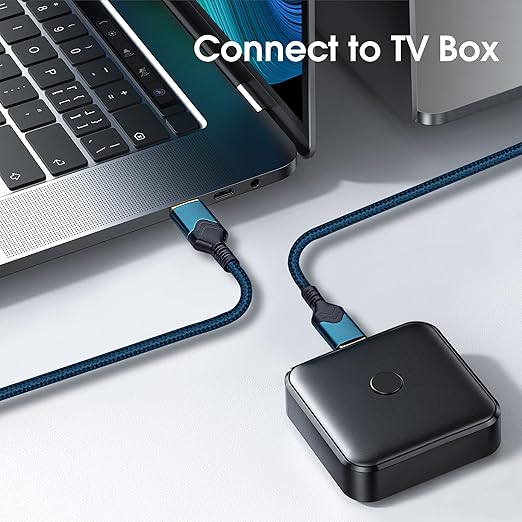 ROFICORD USB 3.0 Male to Male Cable, USB A to USB A High Speed Data Cord Compatible with Hard Disk Drive/Laptop Cooler/Set-top Box/DVD Player/TV/Camera and More (5 FT, Black)