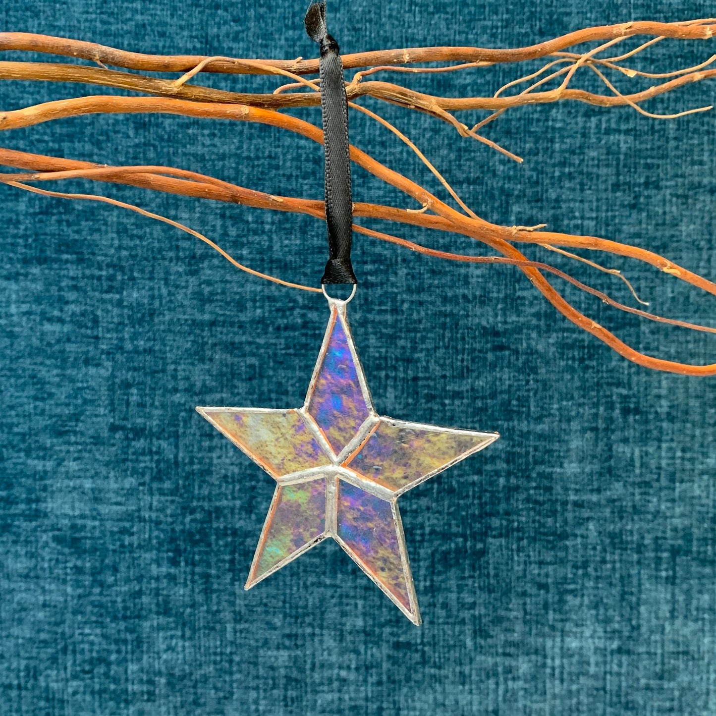 Handmade Iridescent Stained Glass Star with Heartfelt Congratulation Message (Congrats) - Graduation Gift/New Job Congrats/New Chapter Gift/Best Wishes for New Beginnings (Congrats)