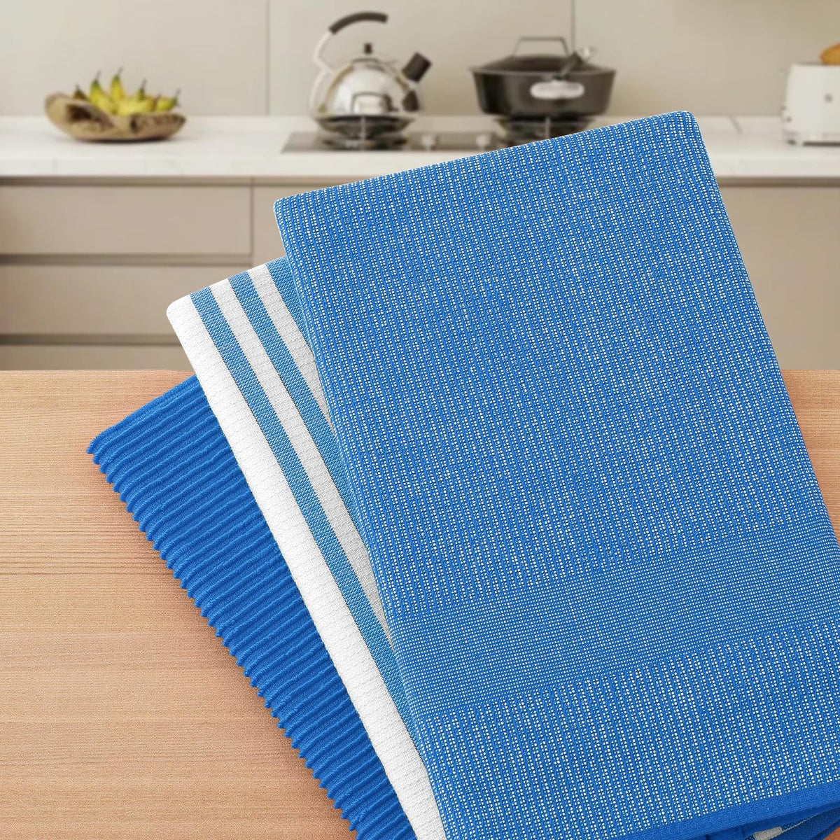 Cotton 380 GSM Premium Kitchen Towels (3 Count)
