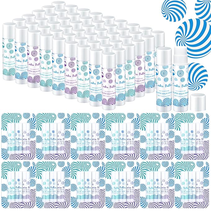Leelosp 18 Pcs Christmas Lip Balm Candy Shapes Lipstick Set Lip Care Sugar Moisturizing Balms Natural Organic for Christmas Gifts Stocking Stuffers for Coworker Employee Winter Holiday Party Favors