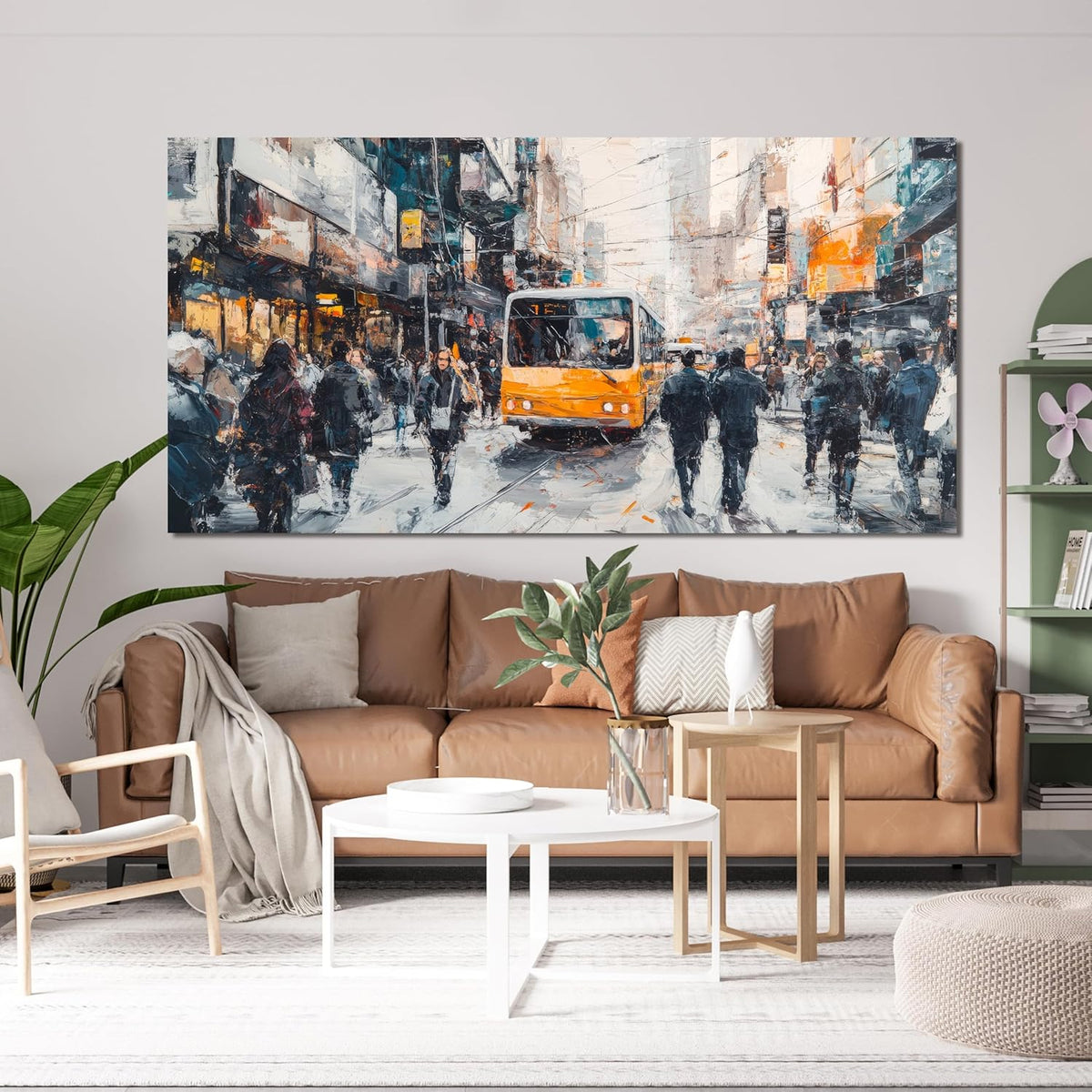 AIXMGSJS Canvas Wall Art Decor Large Wall Art for Living Room Modern Large Wall Art Prints Abstract Canvas Art Wall Decor City Life Pictures Decorations Artwork for Walls Home Office Decor 24" X 48"