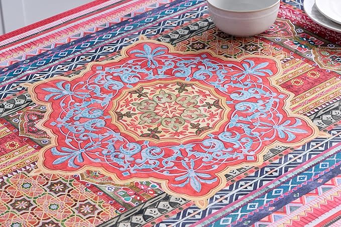 Maison d'Hermine 100% Cotton Rectangle Tablecloth 70x108" – Ispahan Fall & Holiday Table Cover