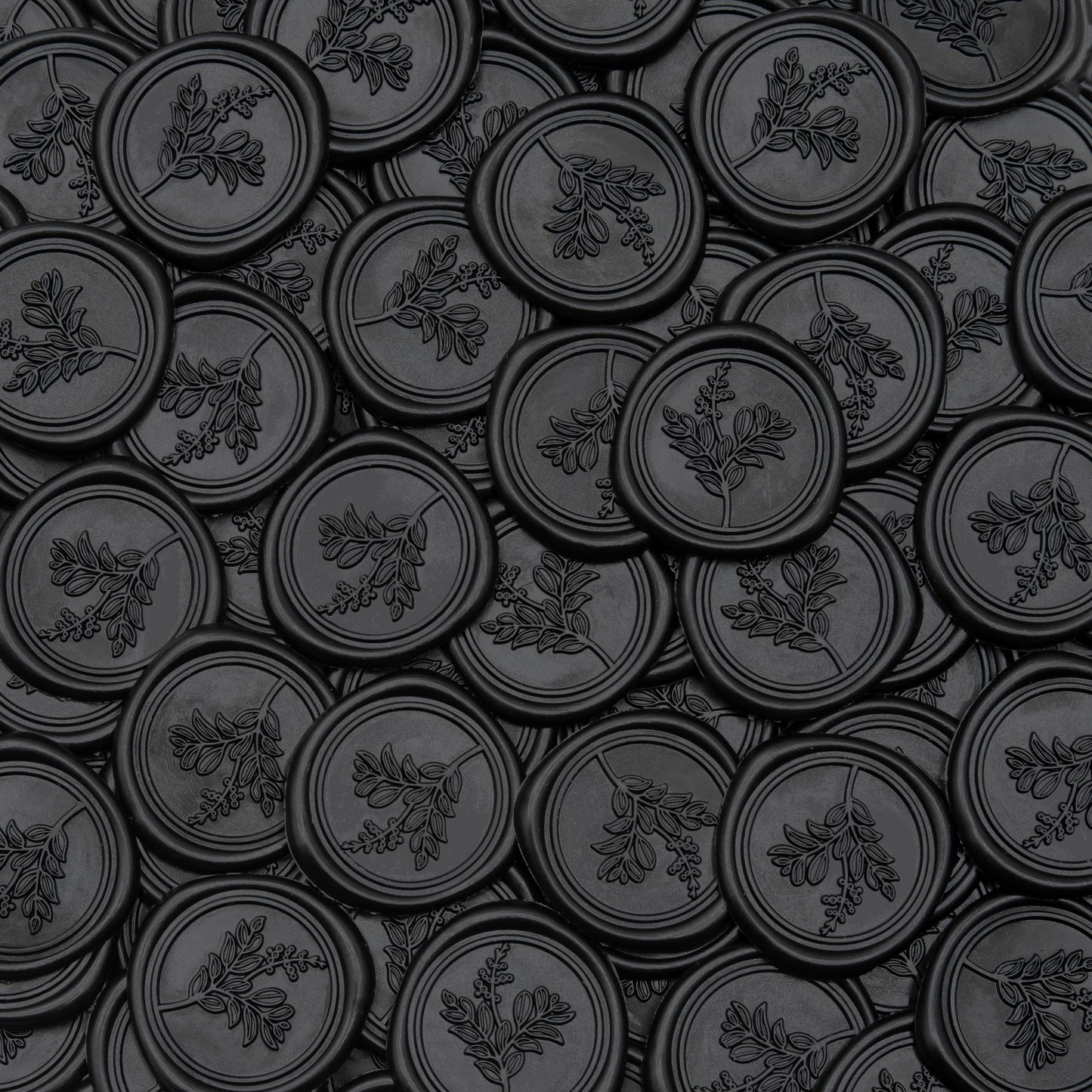 Uwilowe 60 Pcs Black Wax Seal Stickers, Wedding Invitation Accessories Wax Stickers - Peferct for Wedding Accessories Sticker, Gift Box Craft Wrapping, Christmas Cards Envelope Seals