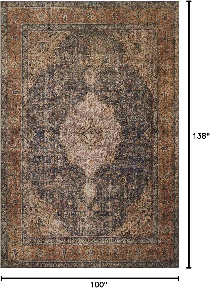 Loloi Loren Collection LQ-02 Plum/Multi 8'-4" x 11'-6" Area Rug