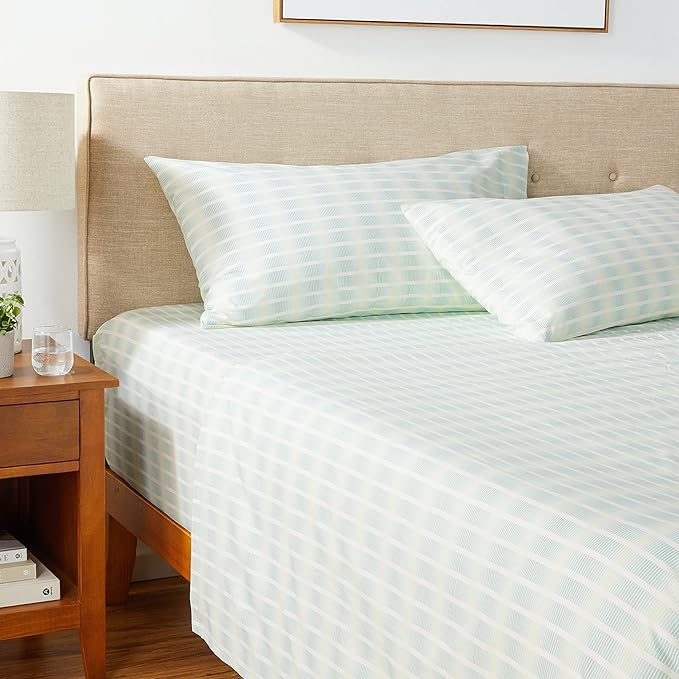 Tommy Bahama - Queen Sheets, Cotton Percale Bedding Set, Crisp & Cool, Stylish Bedding Set (Off The Grid Green, Queen)
