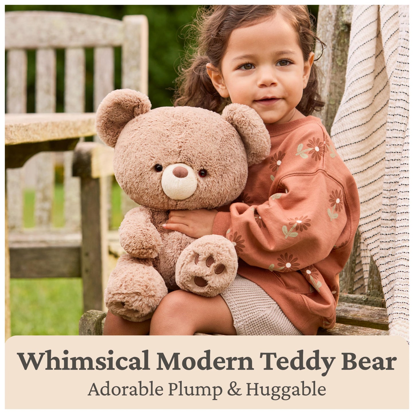 GUND Forever Friends: Kai Teddy Bear Plush Toy, As Seen on The View, Premium Stuffed Animal for Ages 0 and Up, Taupe, 12”