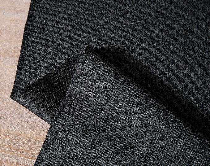 ZeeMart Black Table Runners 36 Inches Long, Burlap Linen Style Rustic Farmhouse Table Runner, Small Short Boho Coffee Table Runner, 13x36 Inches, Black