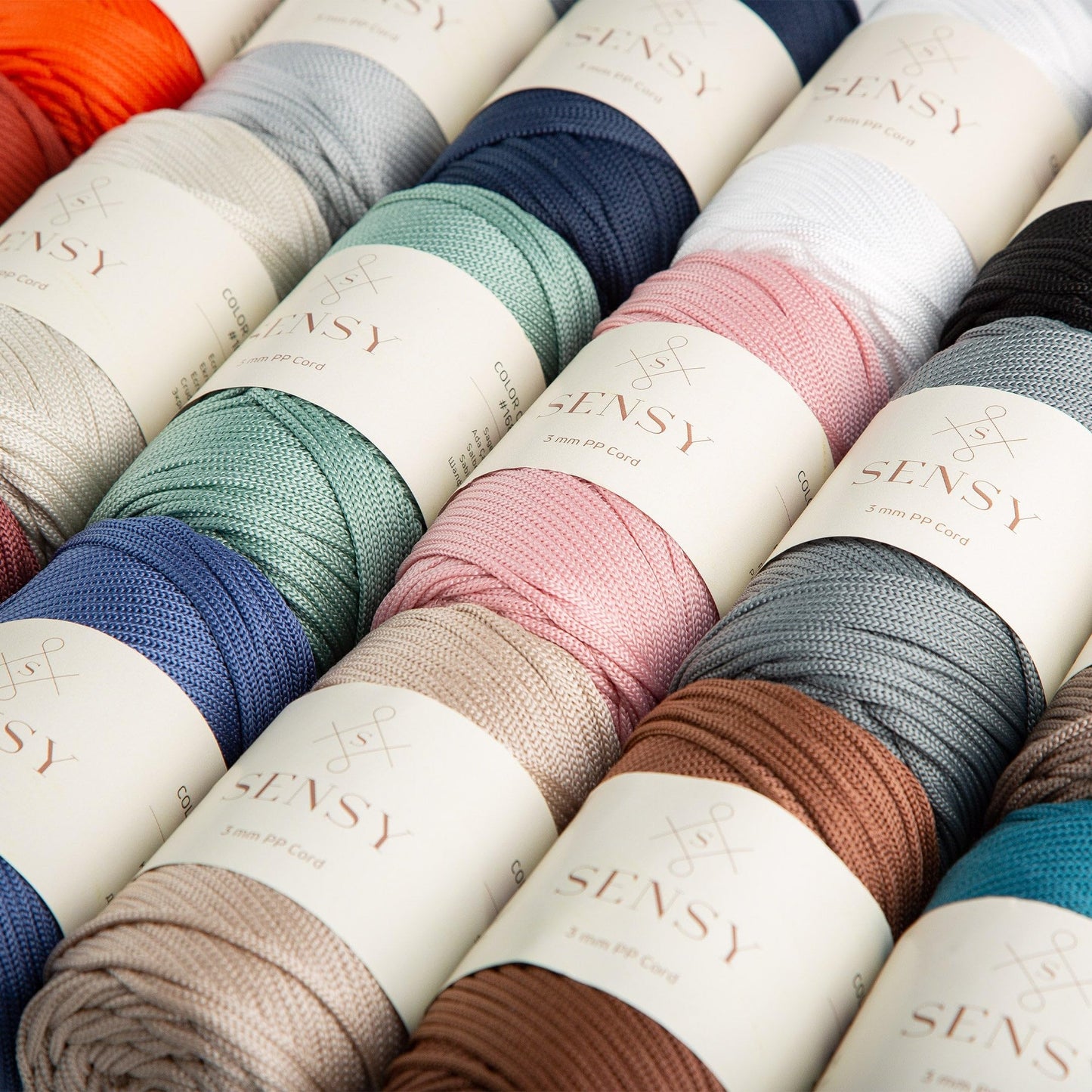 Sensy Premium 3mm 131 Yards Polyester Rope 100% Polypropylene Cord Macrame Cord 3mm Crochet Bag Cord Macrame Rope Crochet Thread Gift for Knitter (Grey)