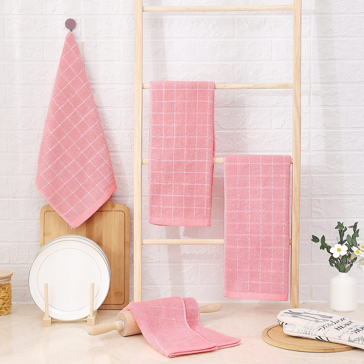 100% Cotton Terry Kitchen Towels (24 Count)