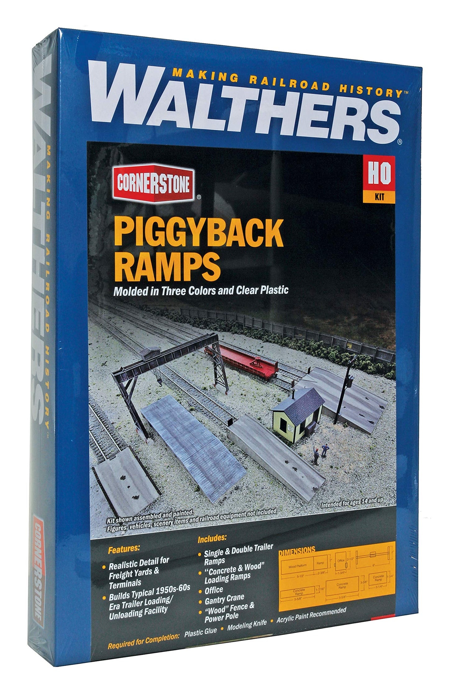 Walthers Cornerstone Piggyback Ramps 933-4048 HO Scale Model Railroad - Structure Kit