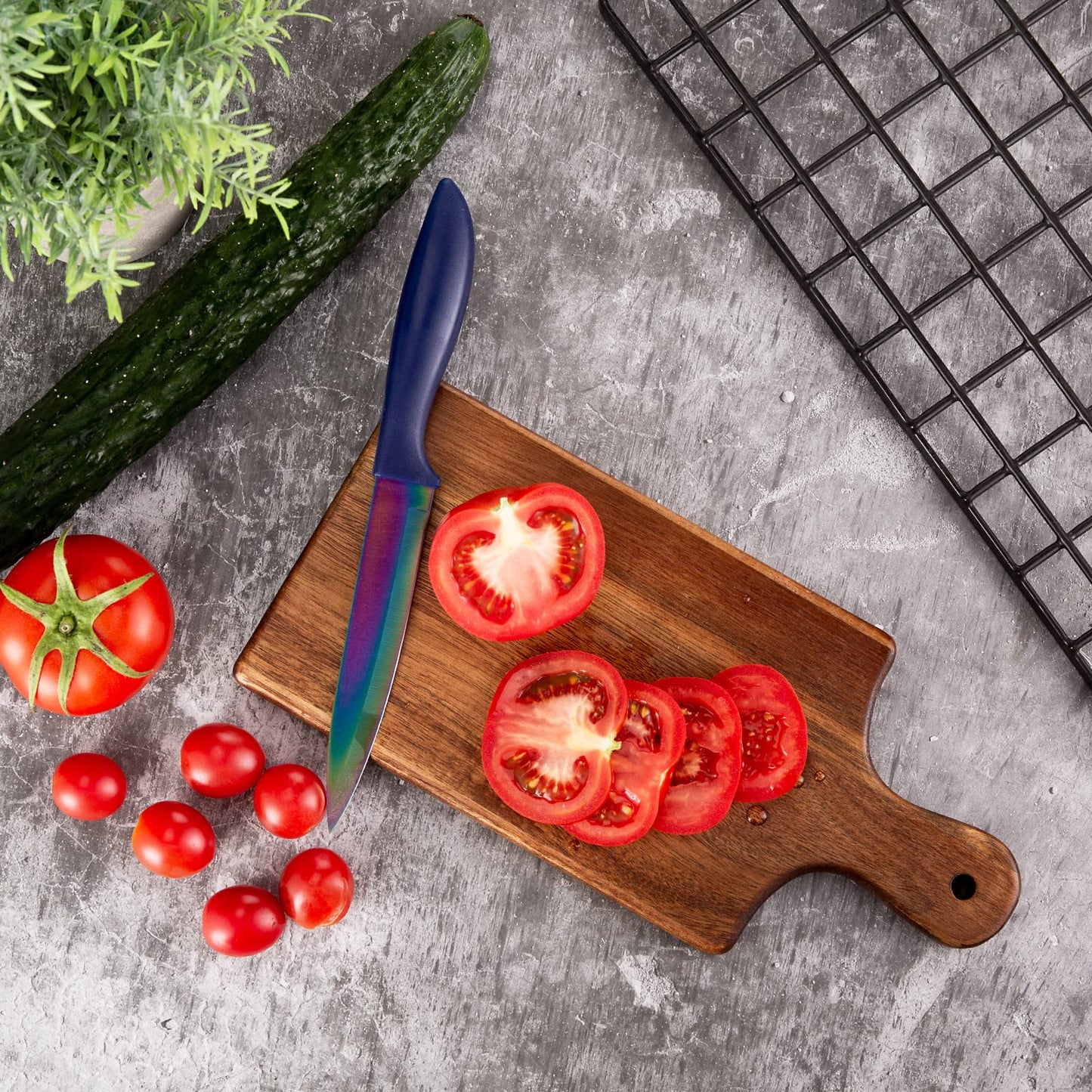6 Pcs Personalized Acacia Cutting Boards with Handle, Wood Chopping Serving Board Set Bulk, DIY Engraving Gifts for Women Couples Wedding Anniversary Charcuterie Cheese Meat Pizza Bread Vegetables