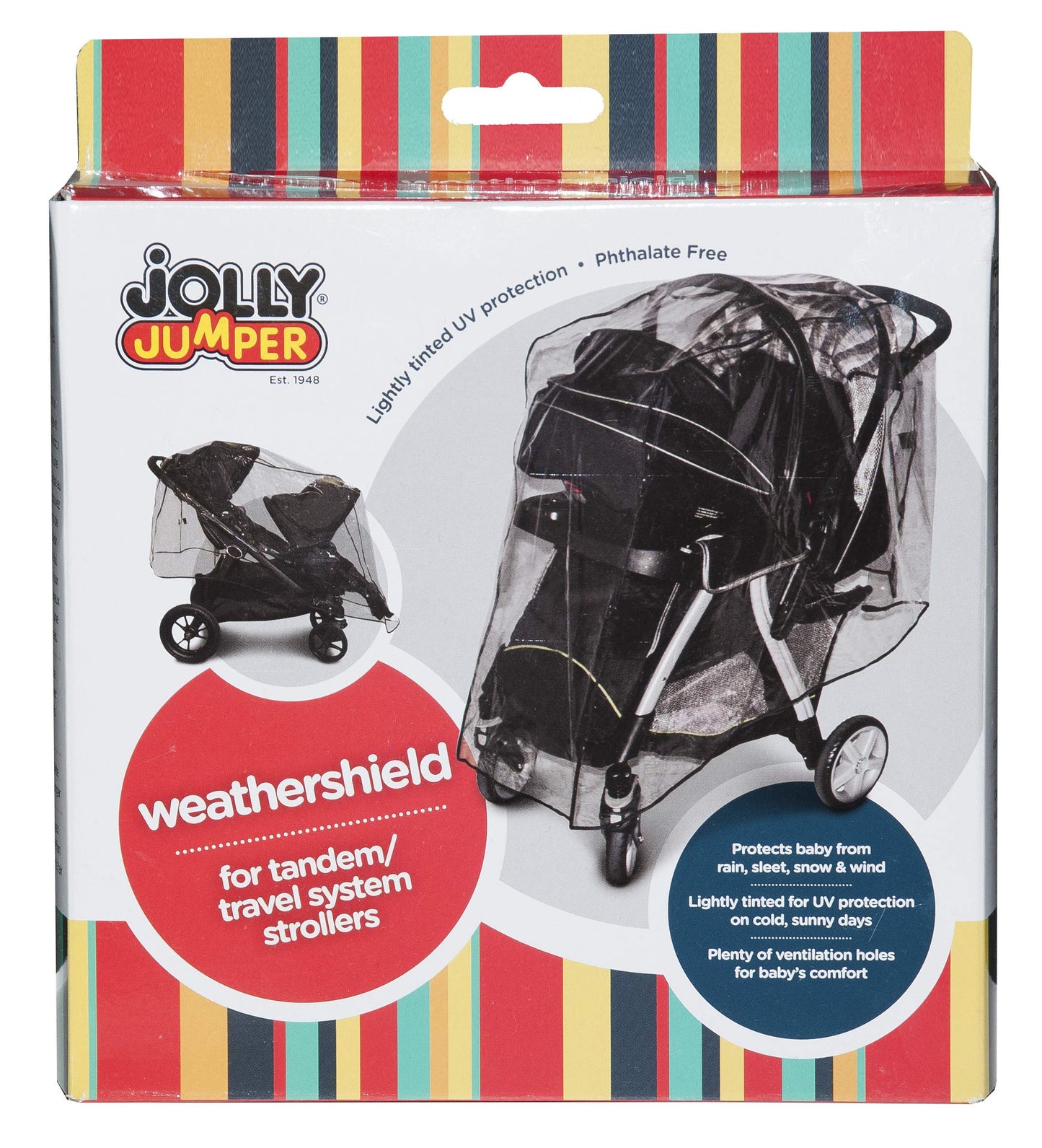 Jolly Jumper Travel System Weathershield - Protects, Baby, Large Stroller and Contents from rain and Other Elements