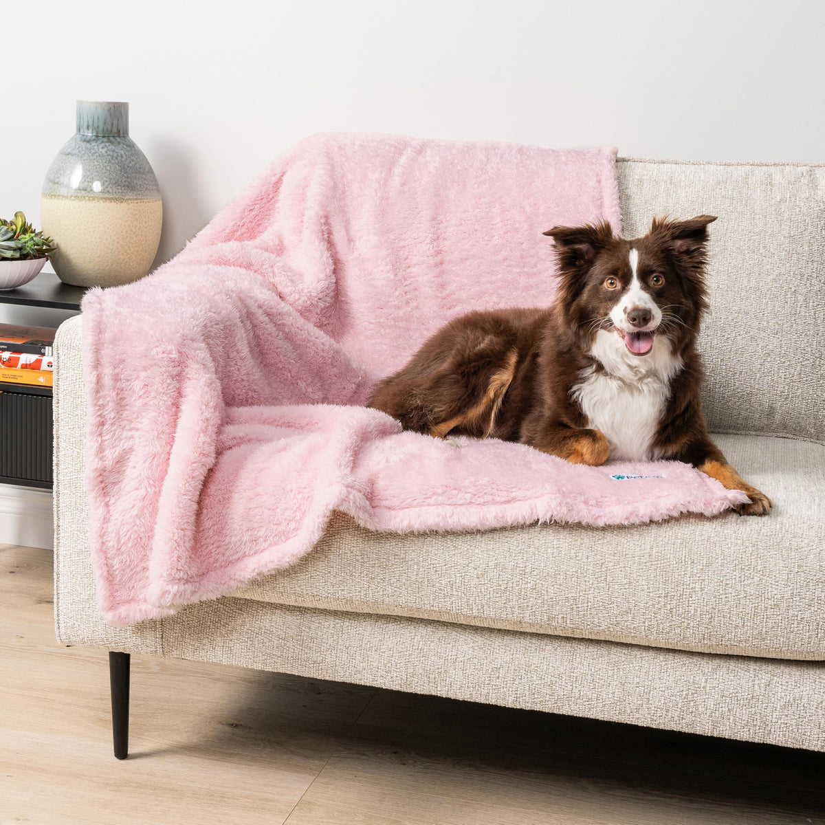 PetAmi Fluffy Sherpa Waterproof Dog Blanket for Medium Pet Cat 29x40, Blue