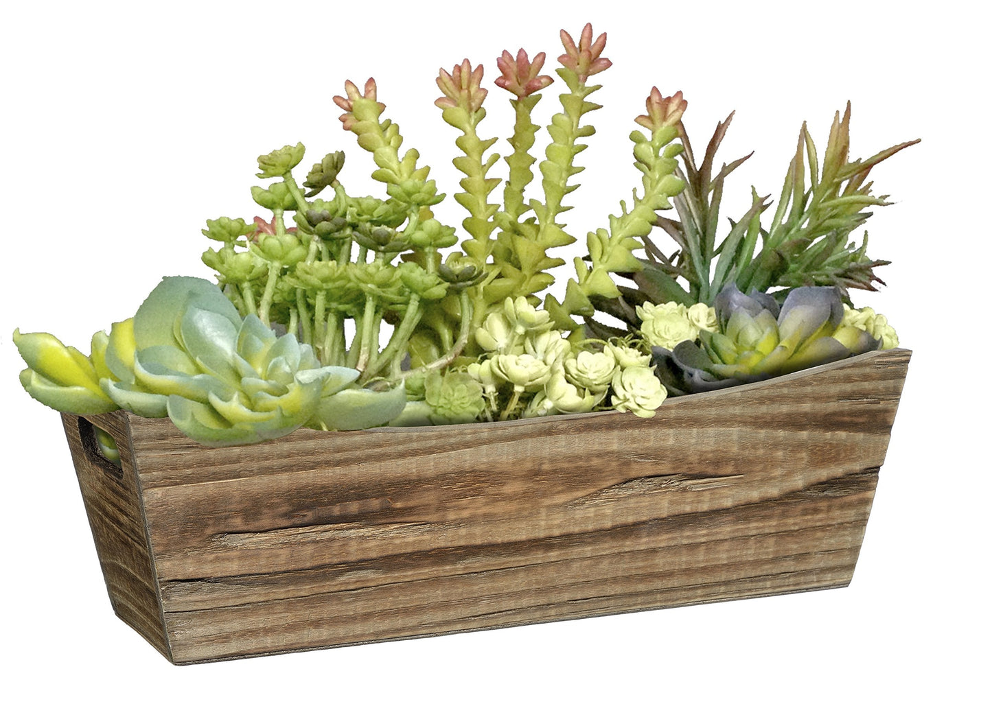 Classic Home & Garden Wood Window Box - Handled Buffalo Brown