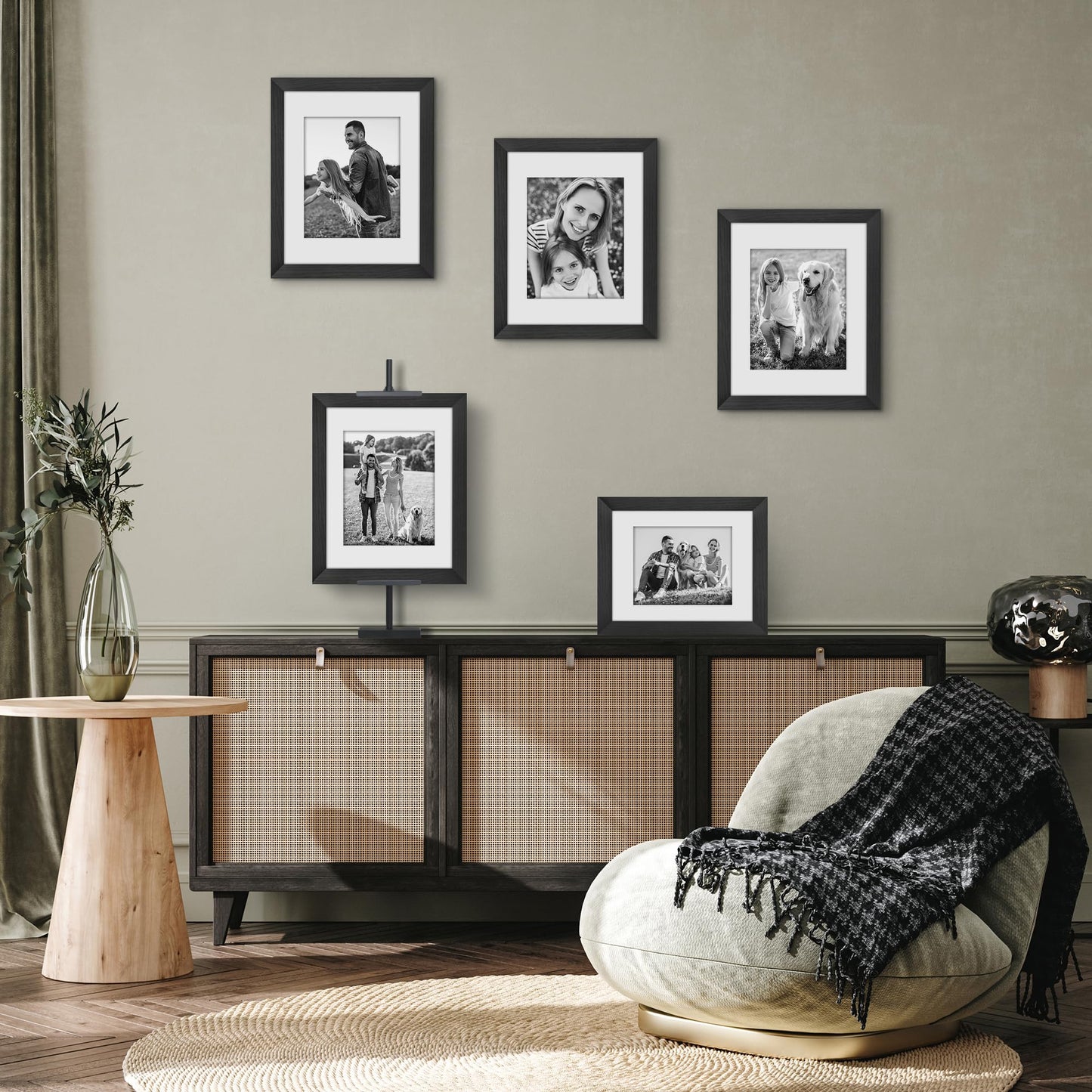 Americanflat 18" Adjustable Tabletop Easel Stand for Picture Frames up to 10x8 - Ideal Picture Frame Stand to Display Art, Signs, or Photos - Use Easel Stands for Home or Events - Black