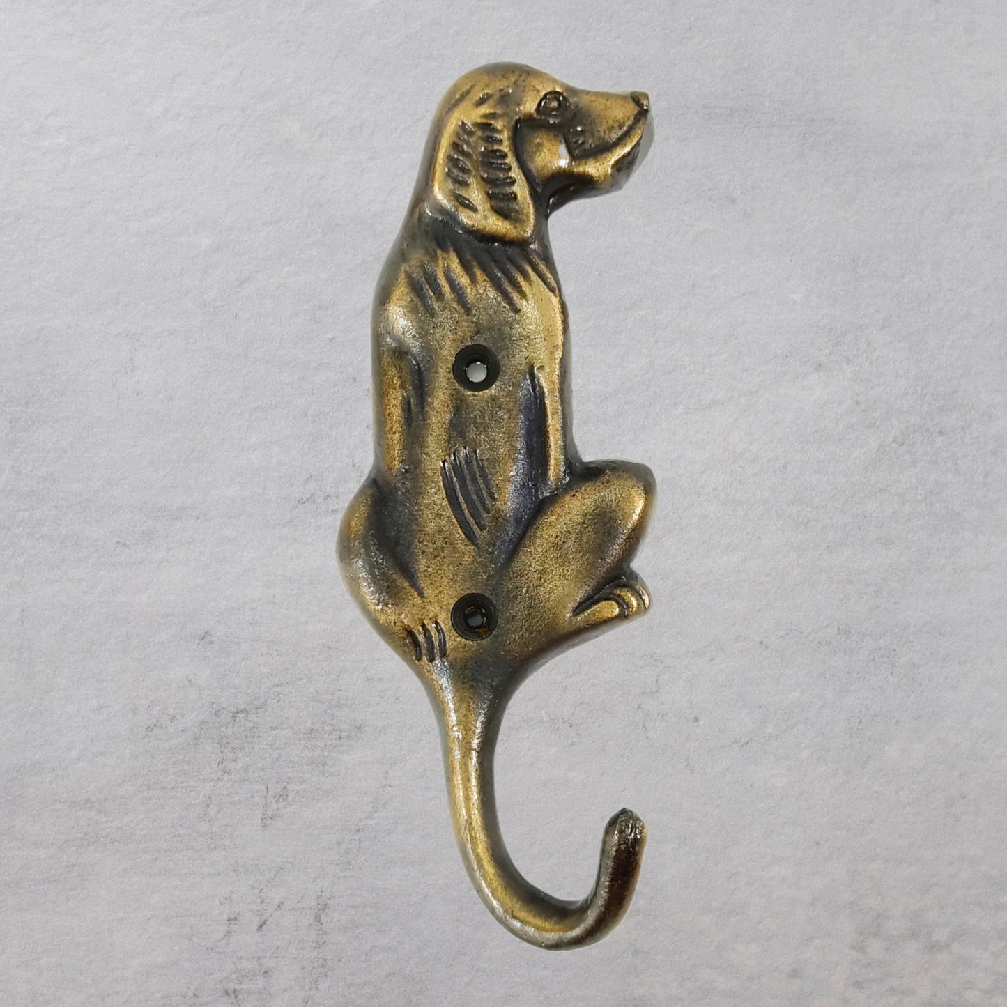 AYZCORP Set of 3 Cast Iron Dog Shape Coat Hooks Wall Art Decor-Dog Shape Hangers and Key Holder-Clothes Rack and Backpack Hanger-Coat Hooks Home Decor for Storage, Living Room,Hallway (Antique Finish)