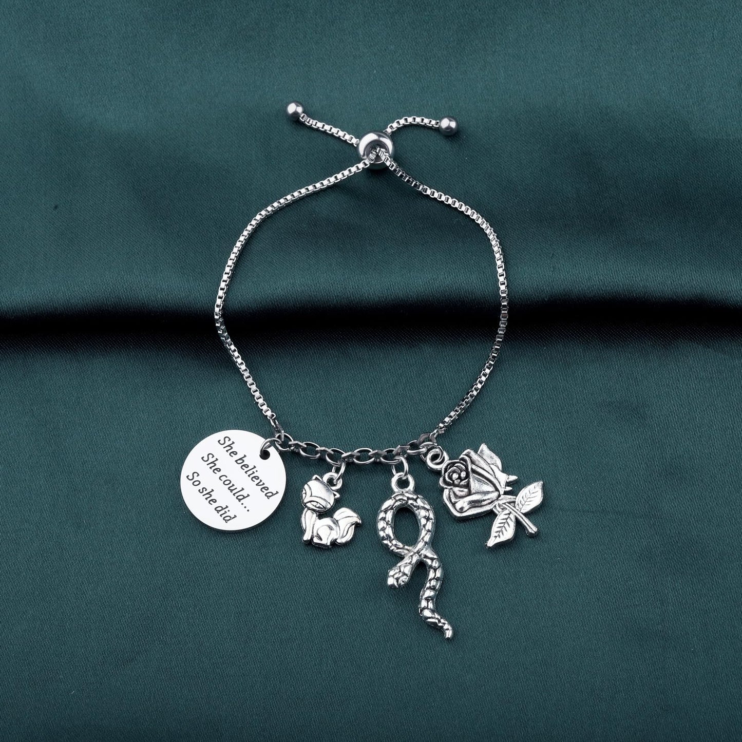 PLITI Prince And Fox Gift Prince Rose Gift She Believed She Could So She Did Prince Book Inspired Bracelet For Fans (believed prince bg)