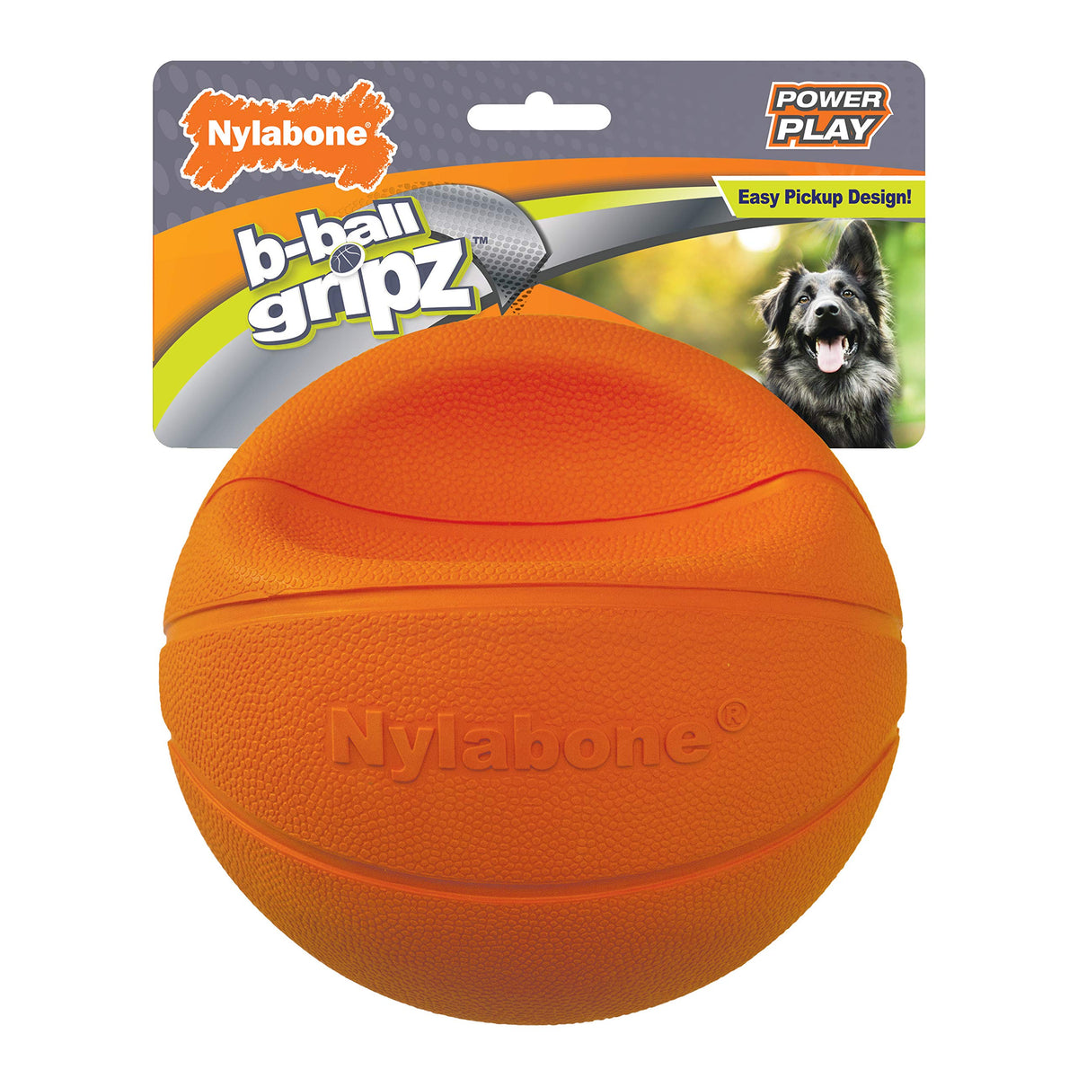 Nylabone Power Play Basketball Gripz Dog Play Toy, Medium