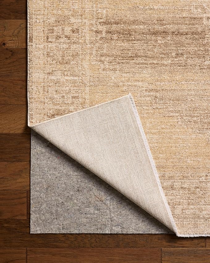 Loloi Chris Loves Julia Palma Collection PLM-07 Wheat/Taupe 2'-7" x 10'-0" Fringe Runner Rug Vintage Style Boho Living Room Bedroom Carpet