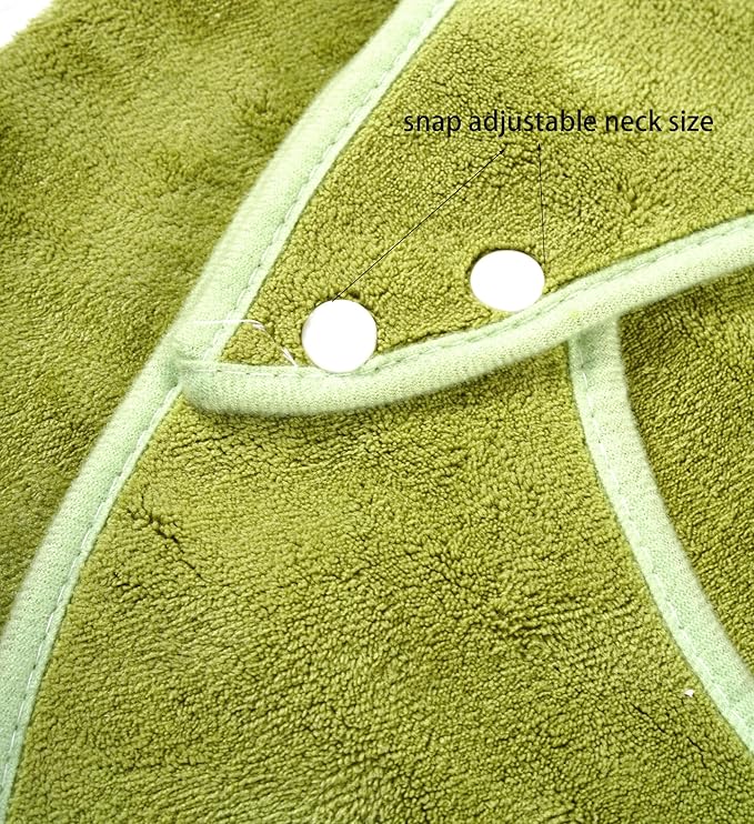 4 Pack Adult Bibs for Men and Women, Adult Bibs for Elderly,Towel bibs for Special Needs Adults