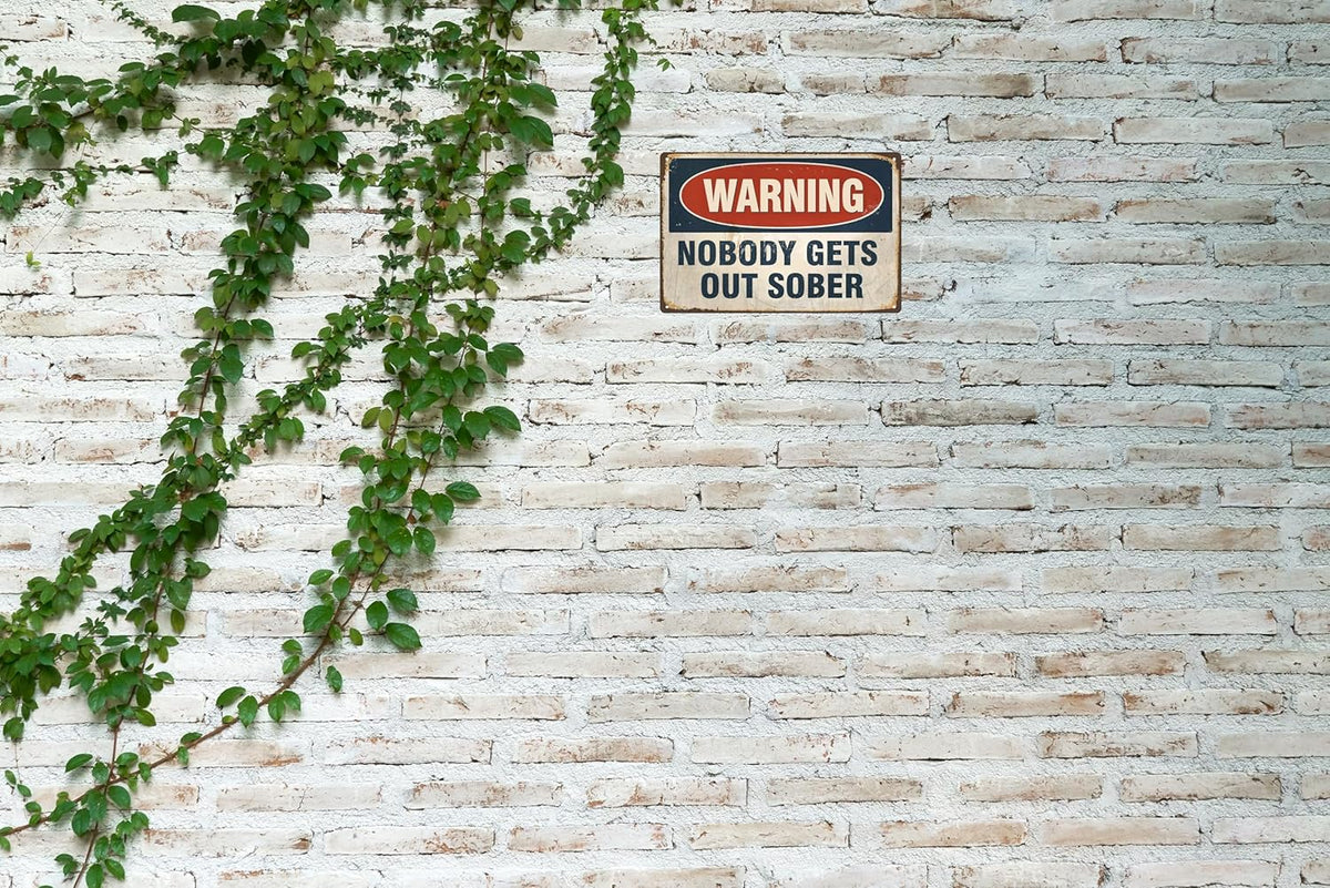 Vintage Tin Sign Retro Metal Funny Warning Signs for Home Decor Stylish Wall Art Plaques Gift for Bathroom Kitchen and Gothic Wall Decor in Every Room 12x8 in