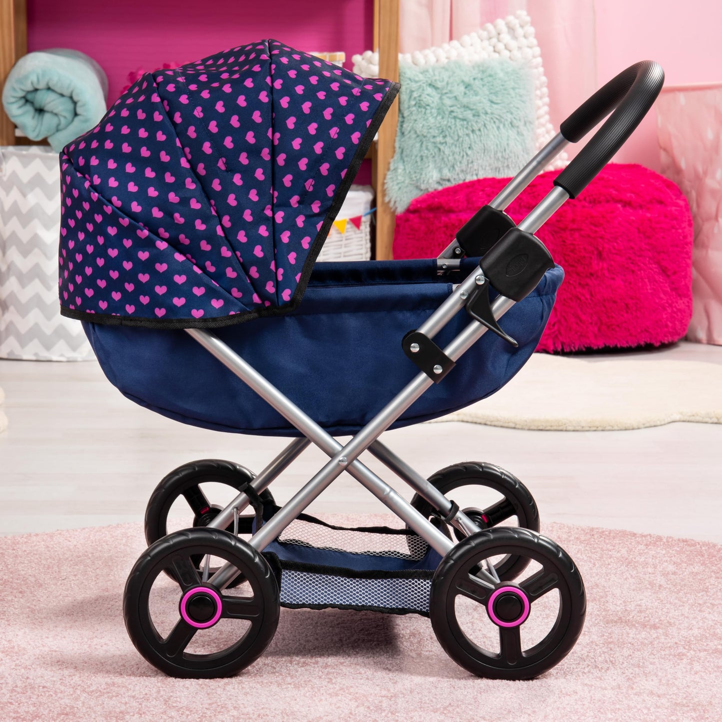 Bayer 4-in-1 Doll Pram Stroller Set with Accessories for 18 in Dolls
