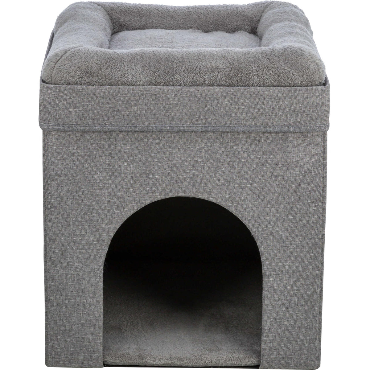 Trixie Harvey Cave - Cat Bed - Soft and Durable Cube House - Foldable Hideaway - Pet Condo for Indoor Cats and Small Dogs