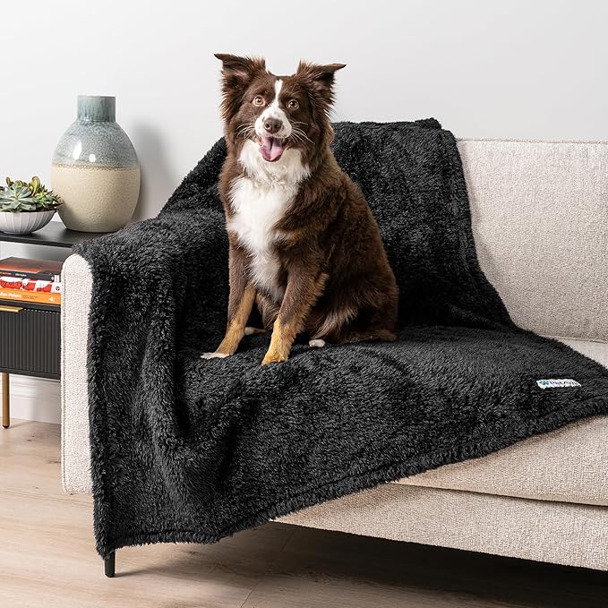 PetAmi Soft Plush Sherpa Dog Blanket for Pet Cat, Large 40x60, Beige
