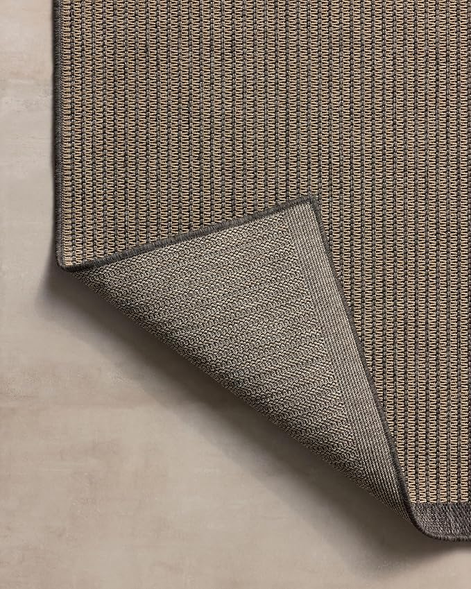 Loloi Chris Loves Julia Providence Collection PRC-03 Wheat/Charcoal 2'-3" x 7'-7", .12" Pile Height, Indoor/Outdoor Runner Rug