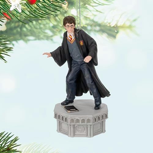 Hallmark Keepsake Christmas Ornament, Harry Potter and The Chamber of Secrets Collection Harry Potter with Light and Sound, Gifts for Harry Potter Fans
