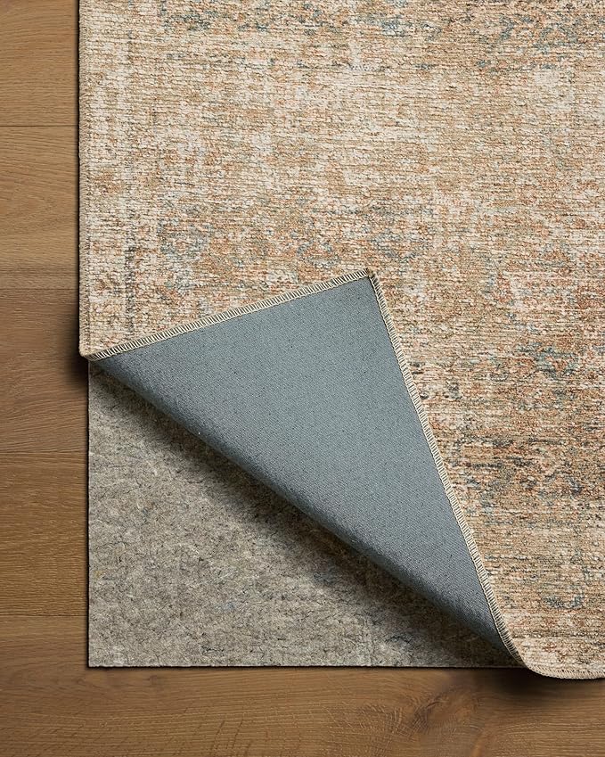 Loloi Amber Lewis Cambria Collection CBR-08 Ocean/Brick 5'-0" x 7'-6" Area Rug Jute, Neutral, Vintage Style, Antique Tone, Living, Bedroom, Dining, Carpet