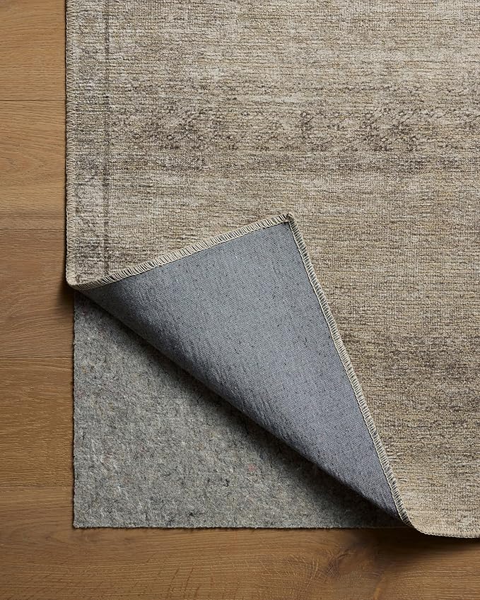 Loloi Amber Lewis Cambria Collection CBR-01 Ash/Bark 2'-6" x 7'-6" Runner Rug Jute, Neutral, Vintage Style, Antique Tone, Living, Bedroom, Dining, Carpet