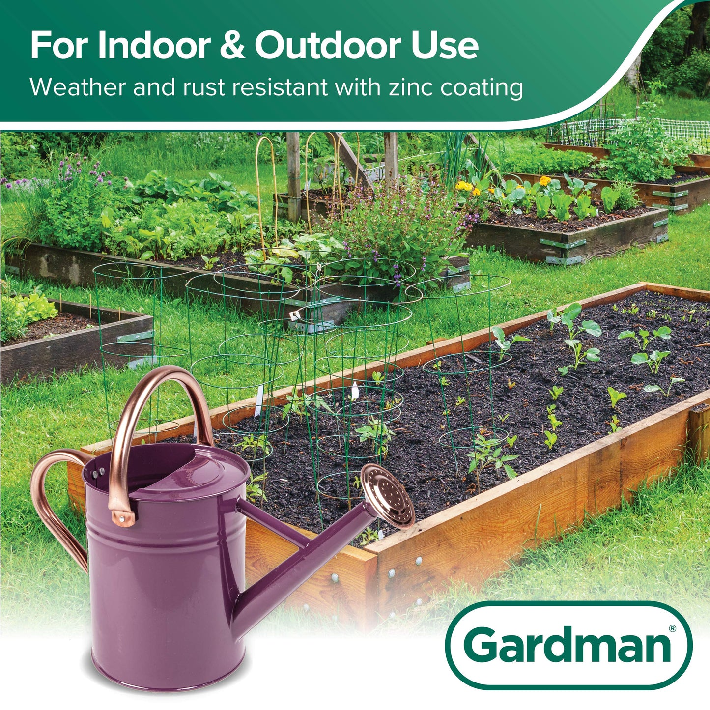 Gardman R34881 1 Gallon Watering Can, Deep Violet