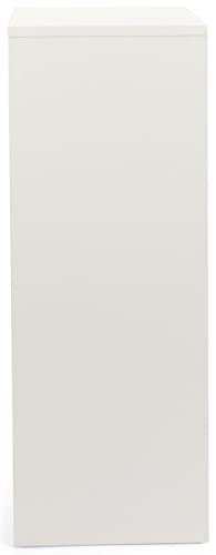 Displays2go, Rectangular Retail Store Pedestal, Laminated Particle Board & Melamine Construction – White Finish (WDCUBEWHT3) - color: White, size: 36"H