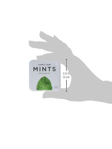 Simply Mints (Peppermint, 45 Count (1 Tin)) (Pack of 2)
