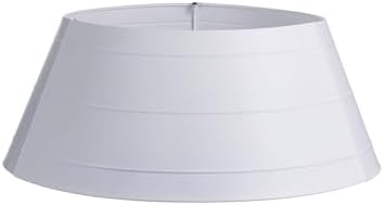 White Metal Tree Collar – 71 cm Base, 28 cm High, Modern Christmas Stand Cover